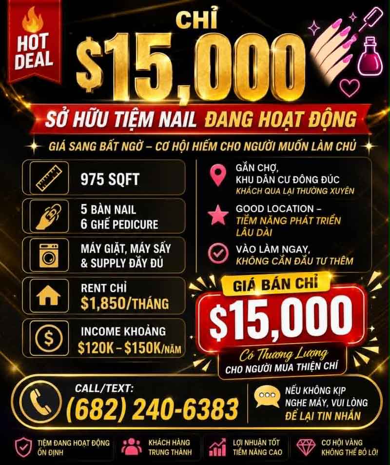 Cần Thợ Nails Fort Worth, Texas